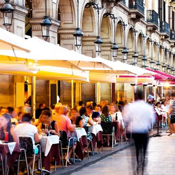 terrasse de restaurant à Barcelone