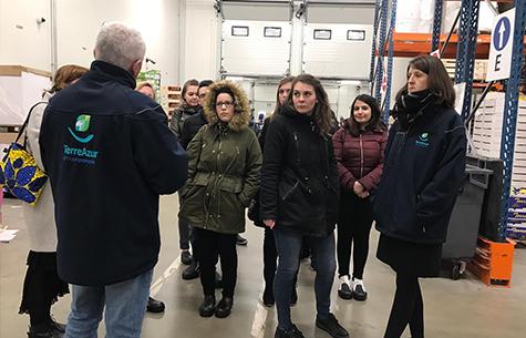 visite étudiants sur le site de TerreAzur Pays de Loire